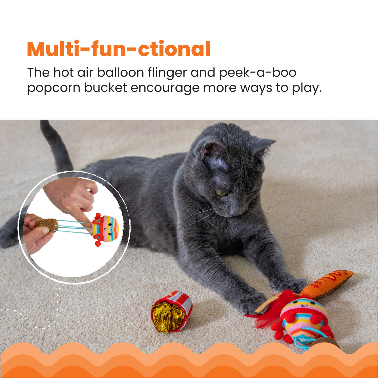 Pawrty Catnip Cat Toys - 3 Pack, Multi - Image 2