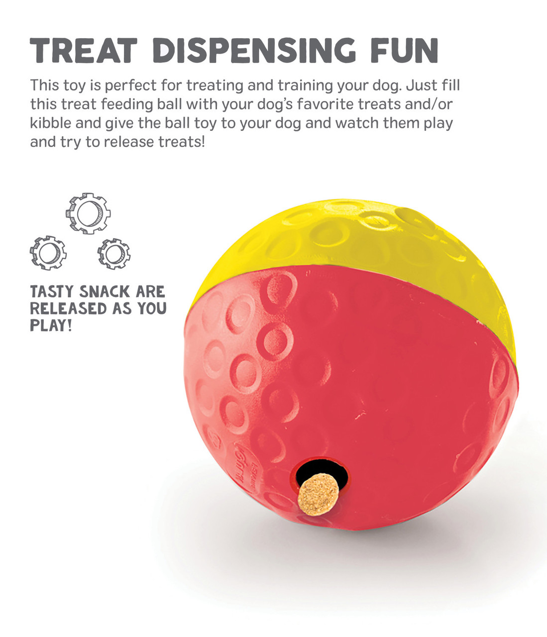 Treat Tumble Interactive Puzzle Dog Toy, Red, Large - Image 2
