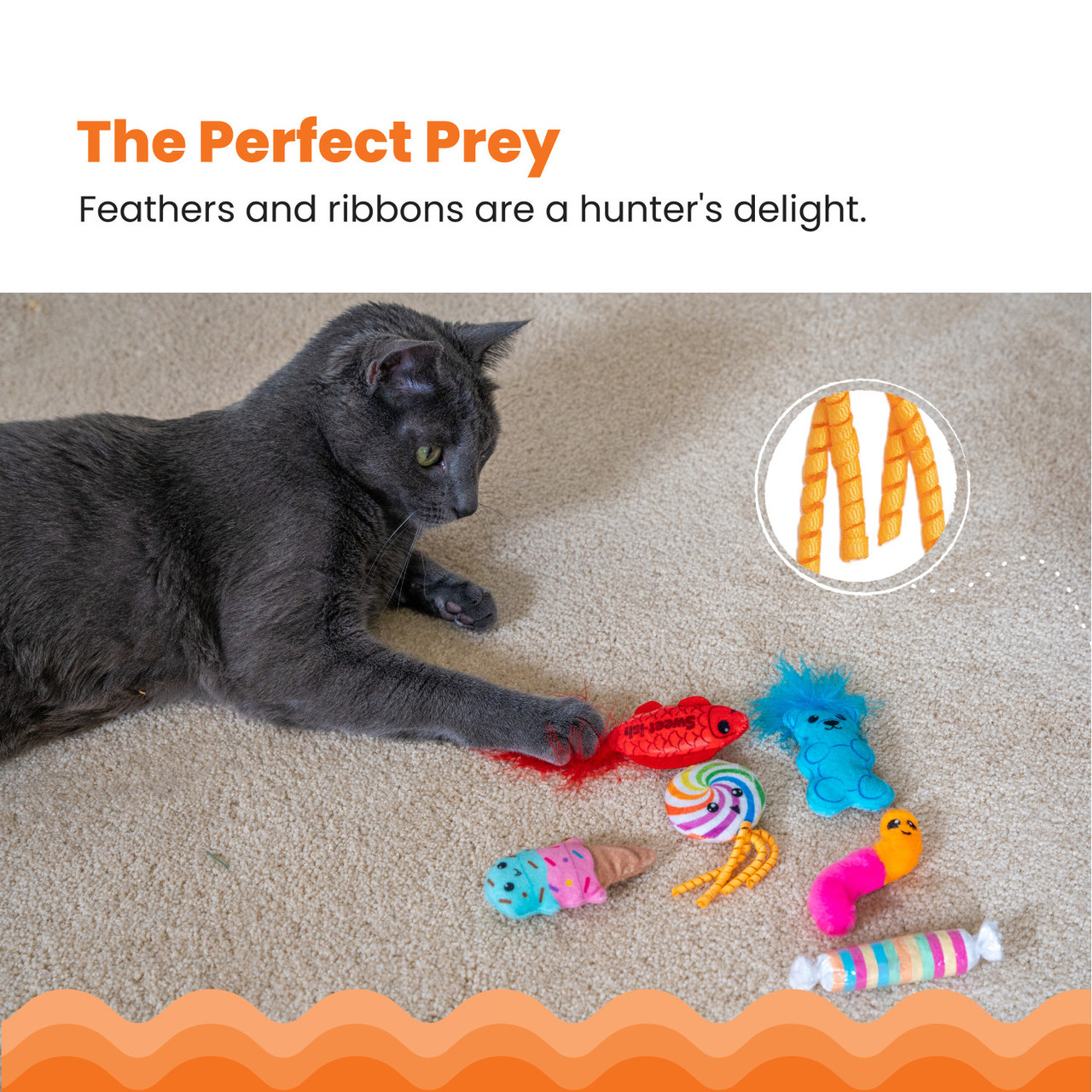 Kitty Sweet Treats Cat Toys - 6 Pack, Multi - Image 2