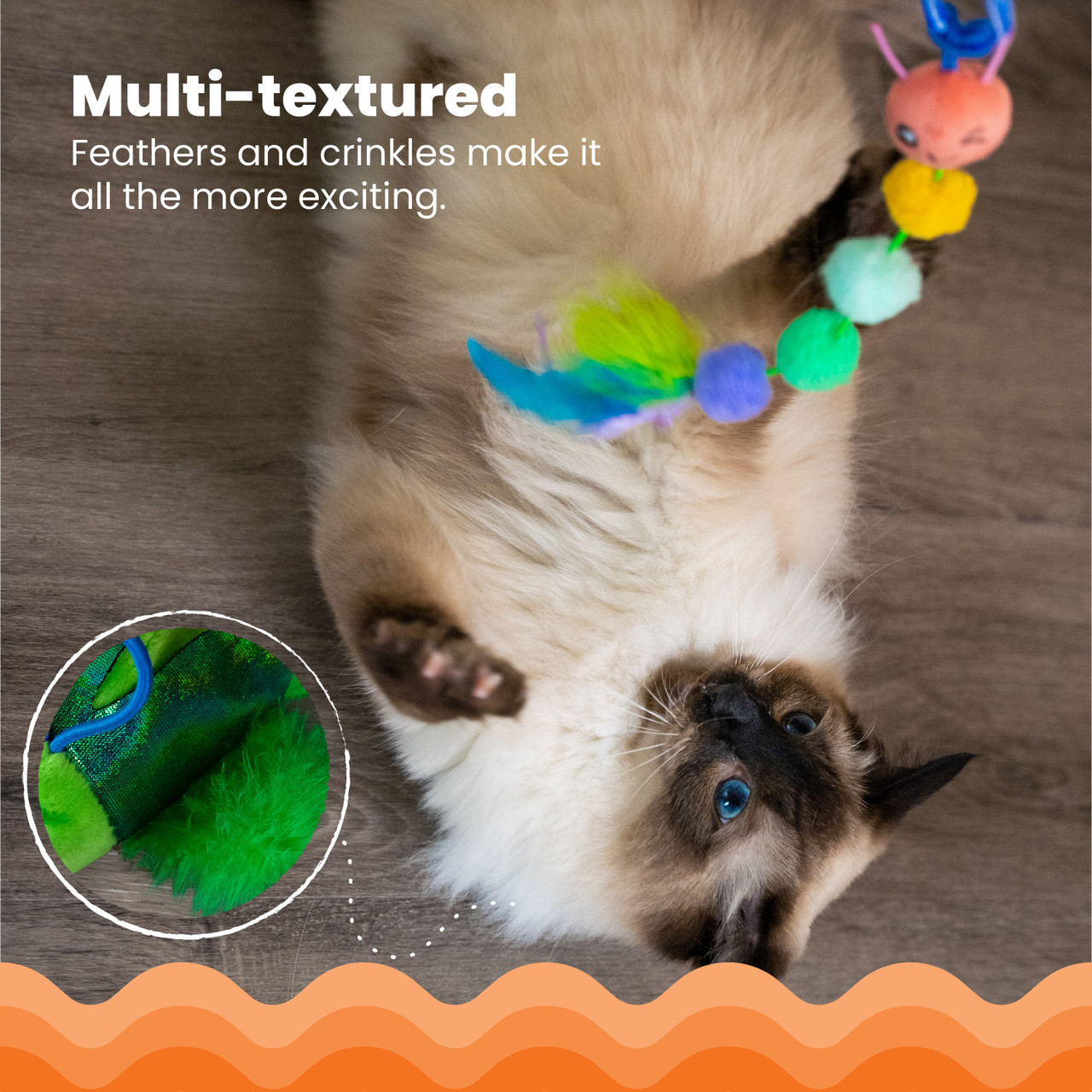 Tail Teaser Ground Prey Interactive Cat Wand - Image 6