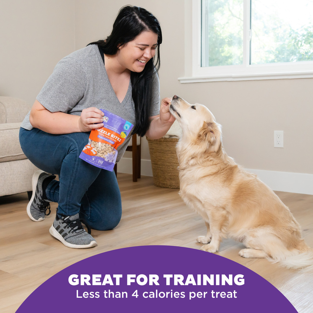 Puzzle Bitez Training Treats for Dogs Peanut Butter Flavor - Image 4