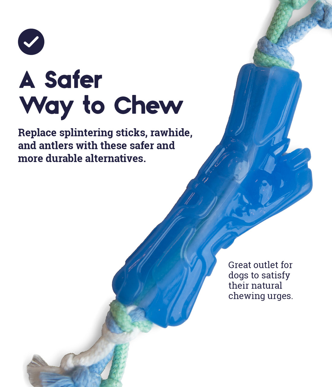 Orka Puppy Dental Chew Toys - 3 Pack, Multi - Image 3