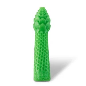 Dental Asparagus Treat-Dispensing Dental Dog Chew Toy, Medium, Green