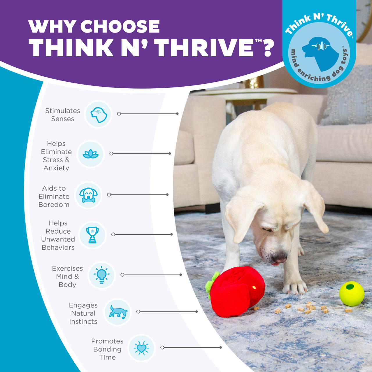 Fruity Findz Interactive Plush Dog Puzzle with Treat Ball, Red - Image 6