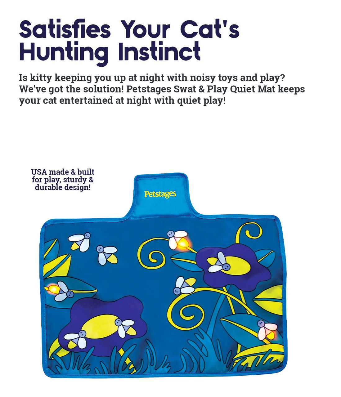 Flashing Firefly Mat Quiet Cat Toy, Multi - Image 4