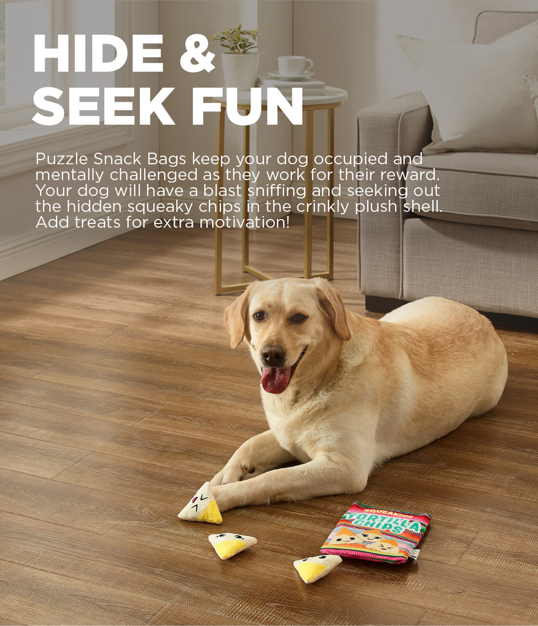 Snack Bag Tortilla Chips Puzzle Dog Toy, Multi - Image 2