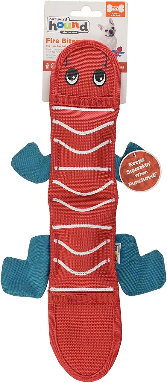 Fire Biterz Lizard Fire Hose Interactive Dog Toy, Medium - Image 7