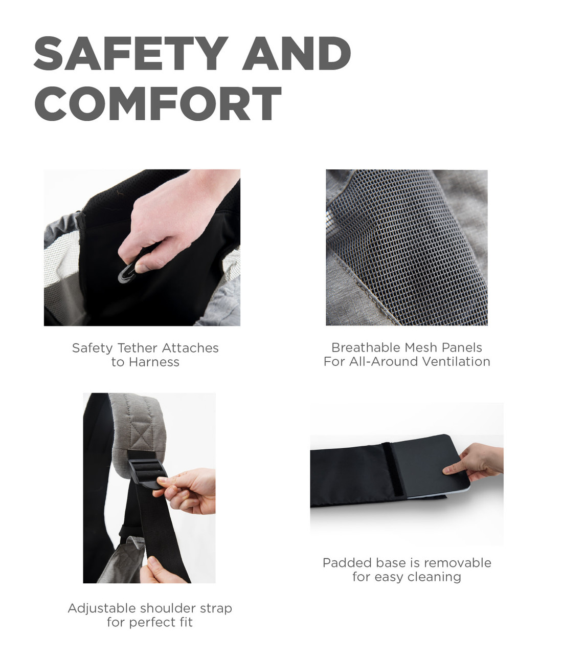 PupPak Dog Sling Carrier, Grey - Image 3