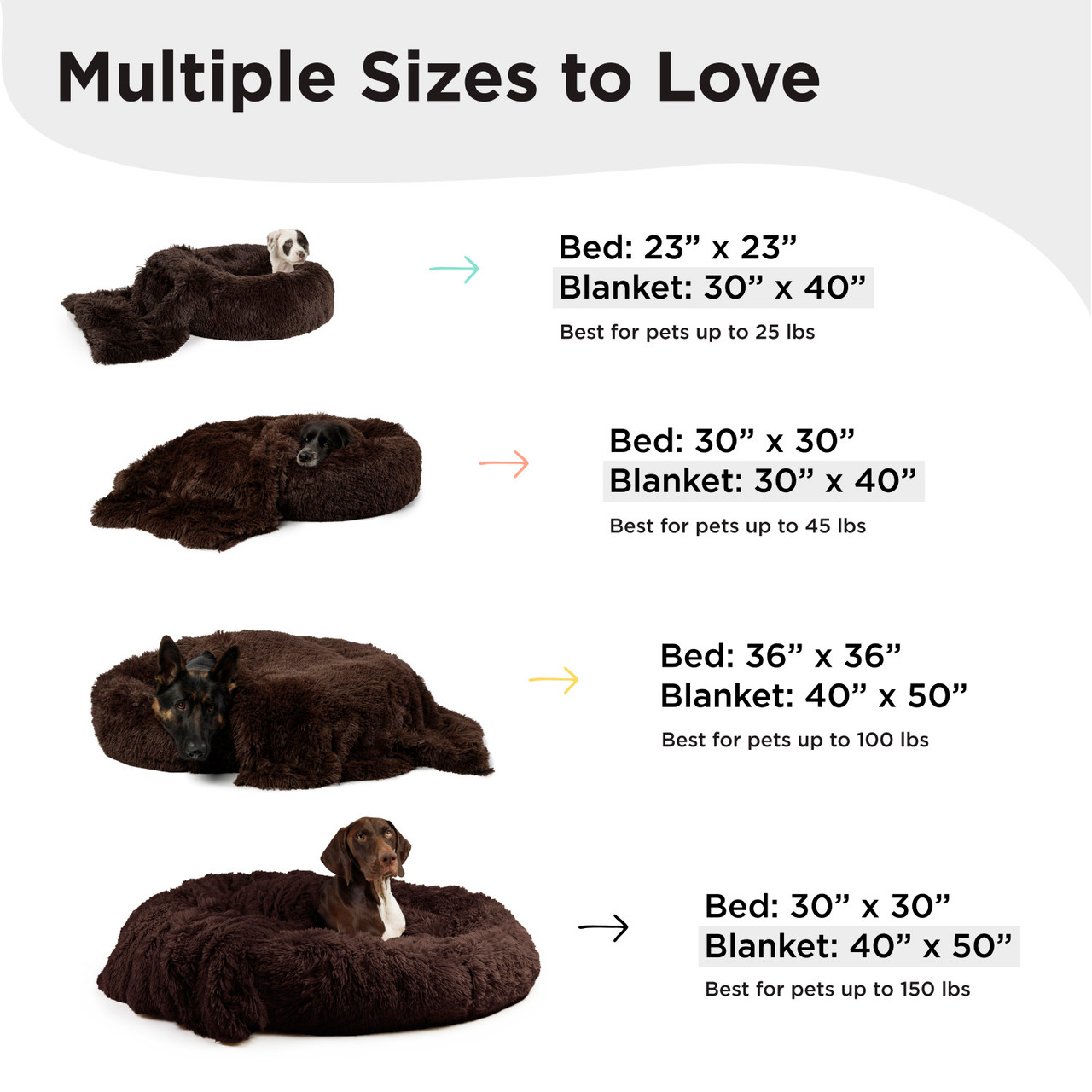 2 Piece Bundle: Donut Shag Bed, Throw Blanket Cat & Dog Bundle Set, 36x36 - Image 15