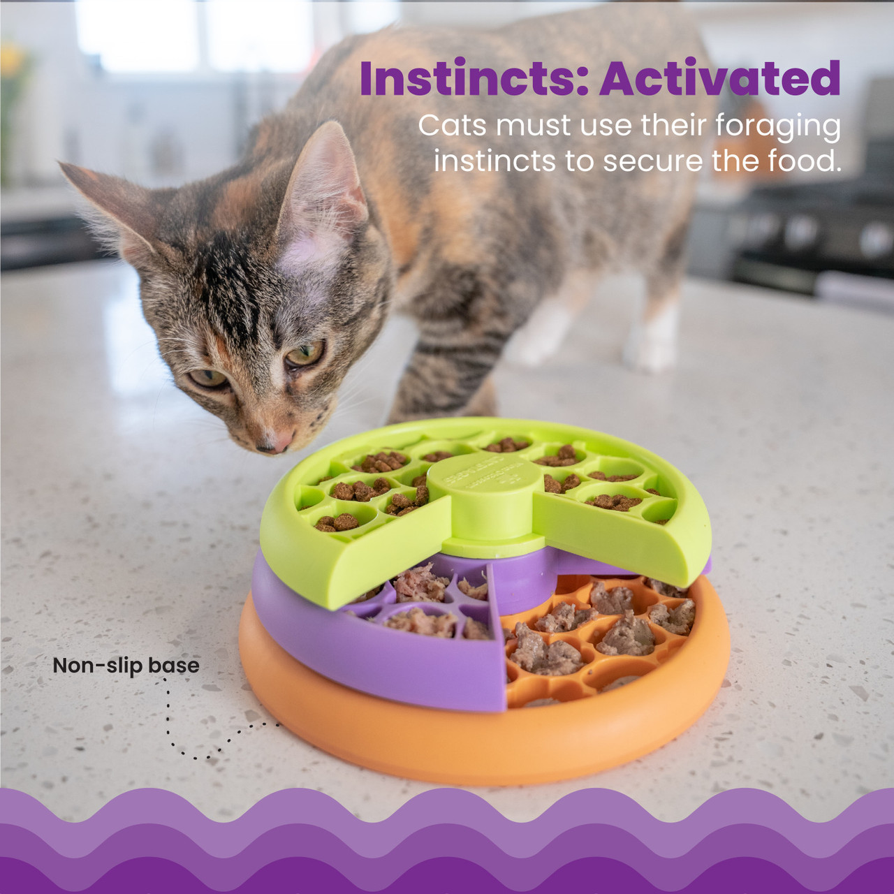 Kitty Lickin' Layers Cat Fun Feeder Treat Puzzle - Image 3