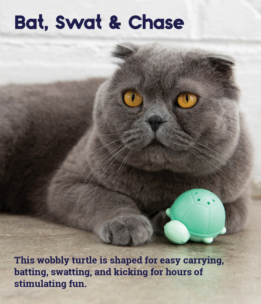 Wobble Turtle Catnip Diffuser Cat Toy, Green - Image 3