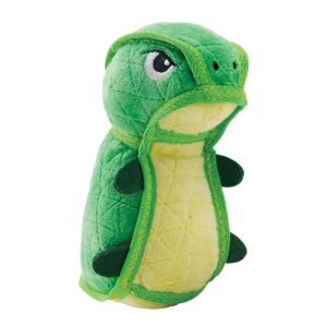 Xtreme Seamz Dino Plush Dog Toy, Green, Medium