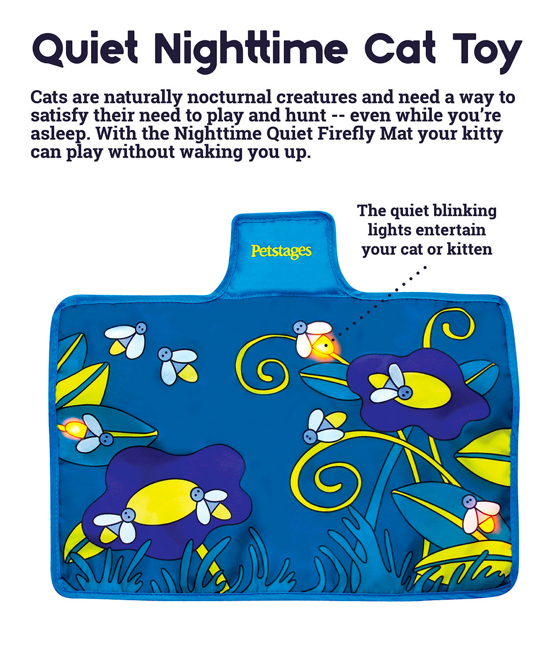 Flashing Firefly Mat Quiet Cat Toy, Multi - Image 3