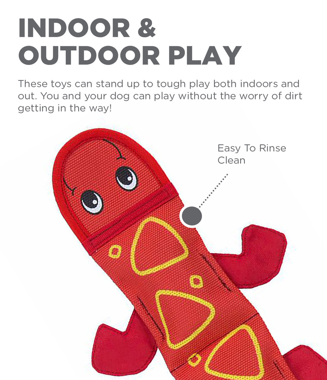 Fire Biterz Lizard Fire Hose Interactive Dog Toy, Large - Image 3