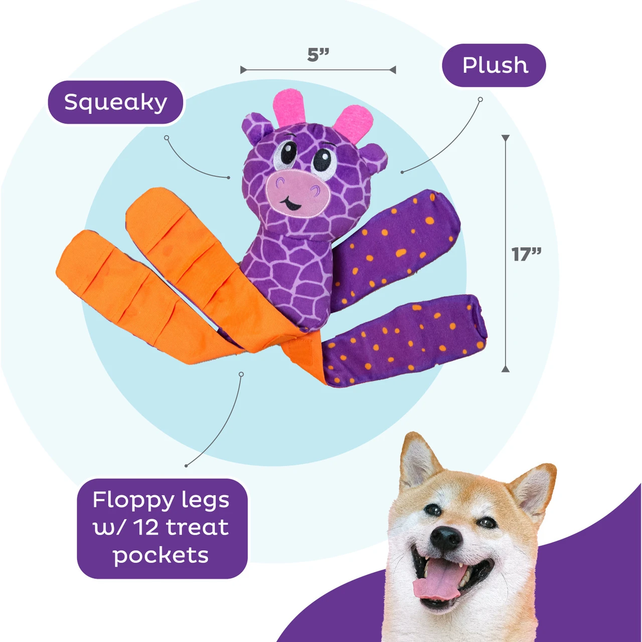 Silly Legz Interactive Plush Dog Puzzle , Purple - Image 3