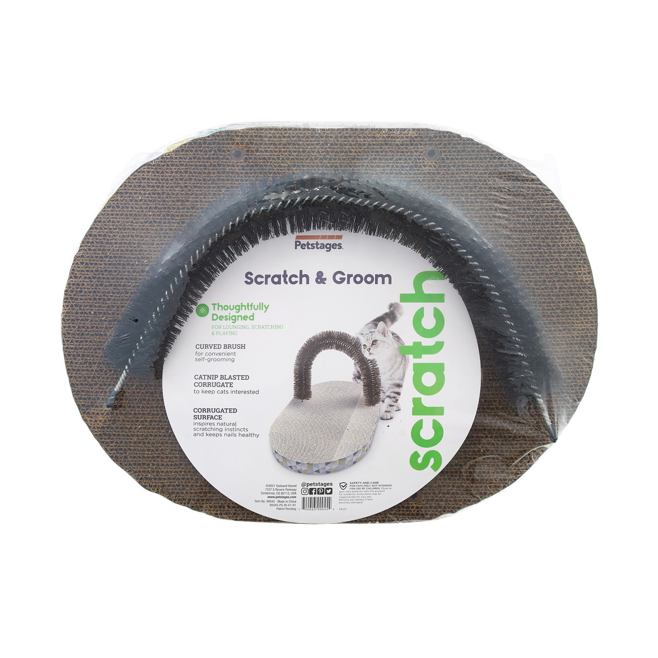 Scratch & Groom Cat Scratch Pad, Tan - Image 9