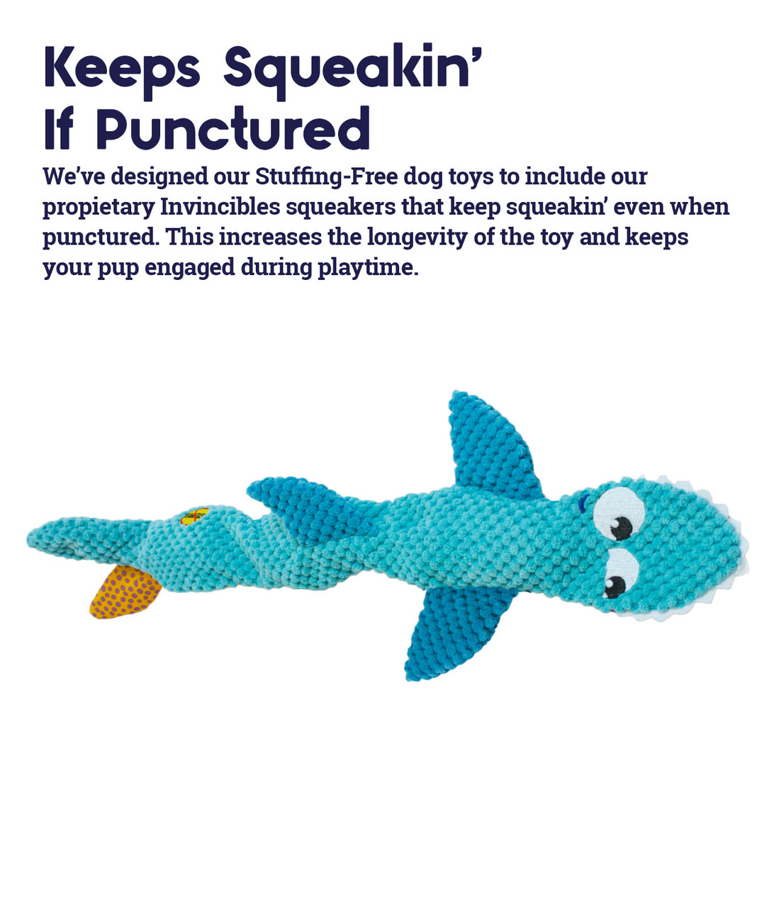 Stuffing-Free Big Squeak Plush Dog Toy - Image 5