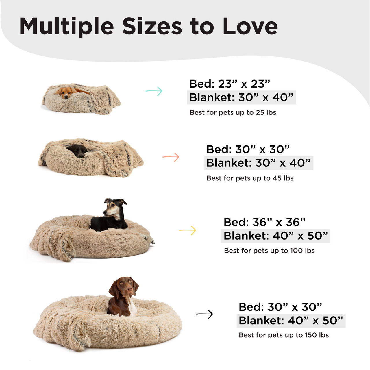 2 Piece Bundle: Donut Shag Bed, Throw Blanket Cat & Dog Bundle Set, 30x30 - Image 5