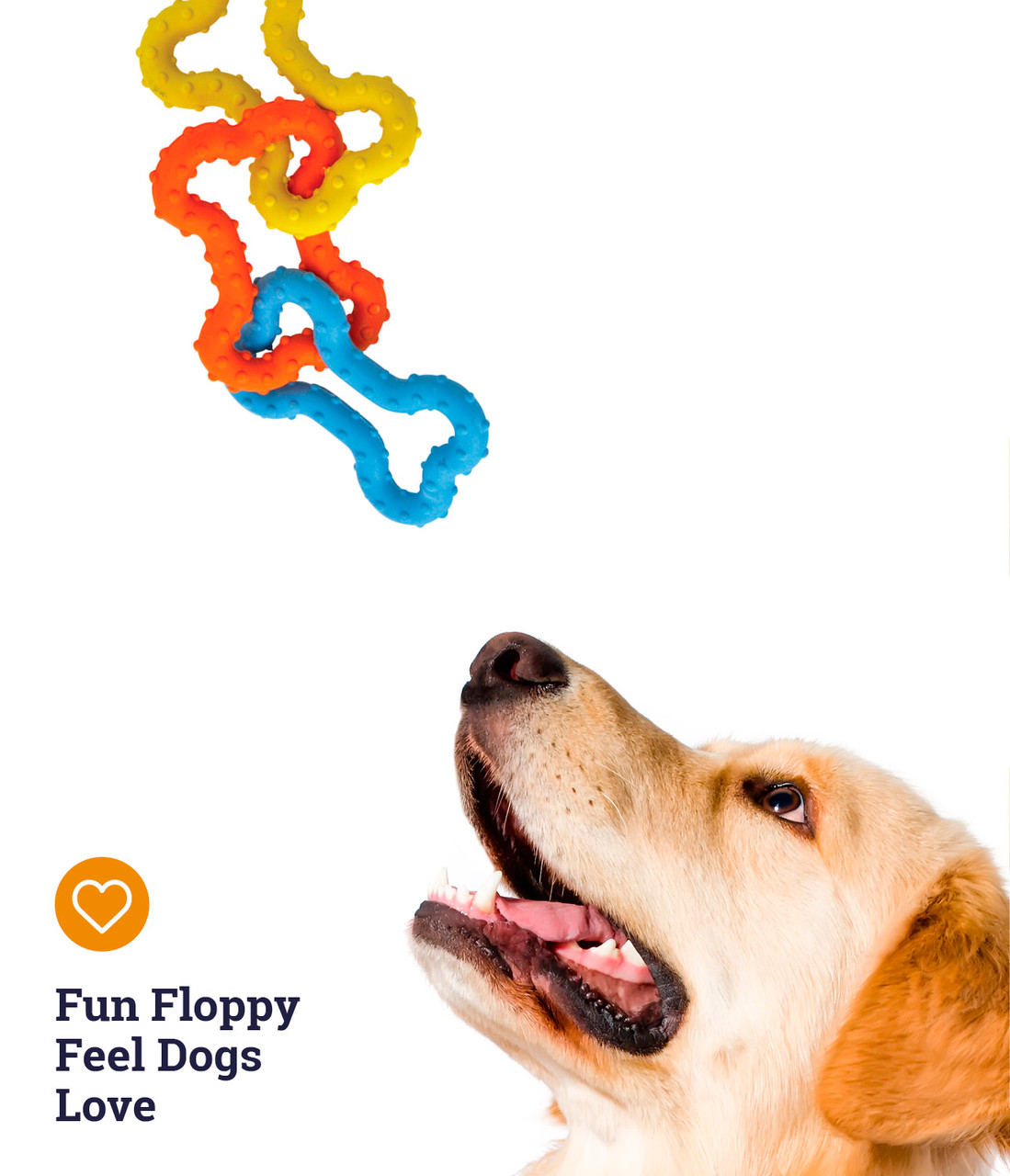 Mini Bone Tug Puppy Chew Toy, Multi - Image 3