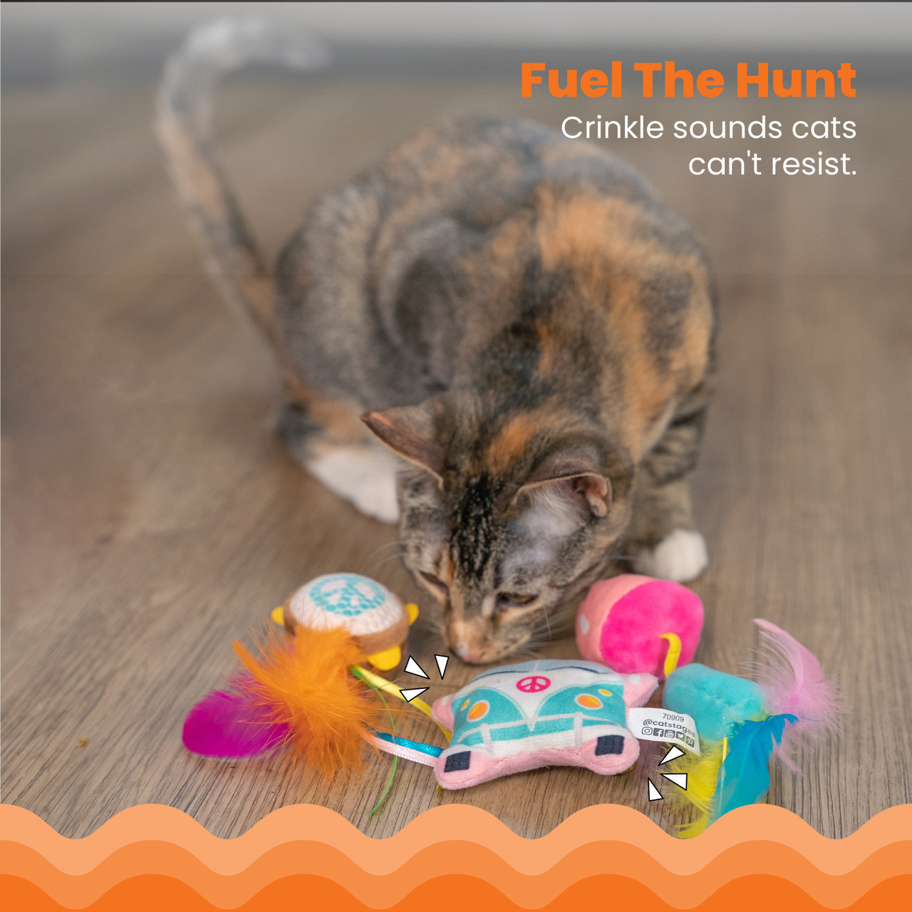Festival Themed Catnip Cat Toys - 3 Pack, Multi - Image 3