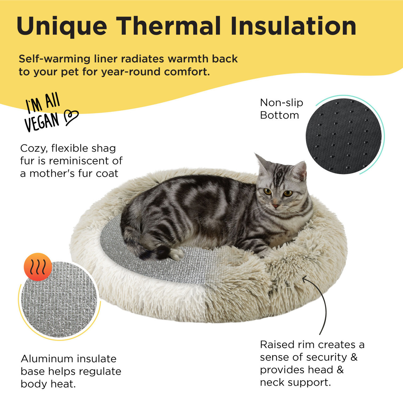 Calming Oval Cat Bed Pad, 21X19 - Image 2
