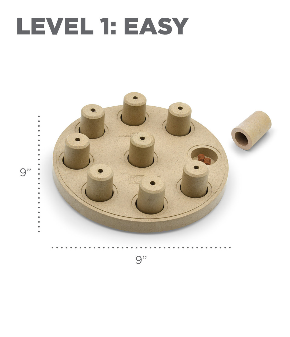 Dog Smart Composite Interactive Treat Puzzle Dog Toy, Tan - Image 5