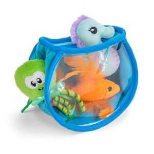 Hide & Seek Fish Bowl Cat Puzzle Toy, Blue