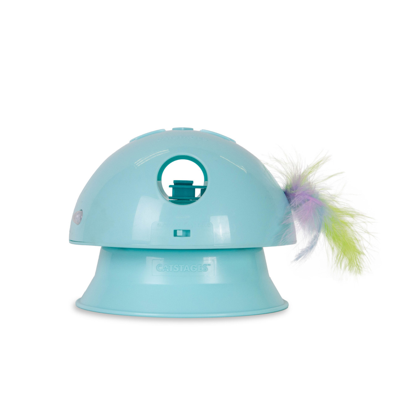 Electronic Dart N' Dash Toy Cat Toy and Cat Ball Track Topper, Blue