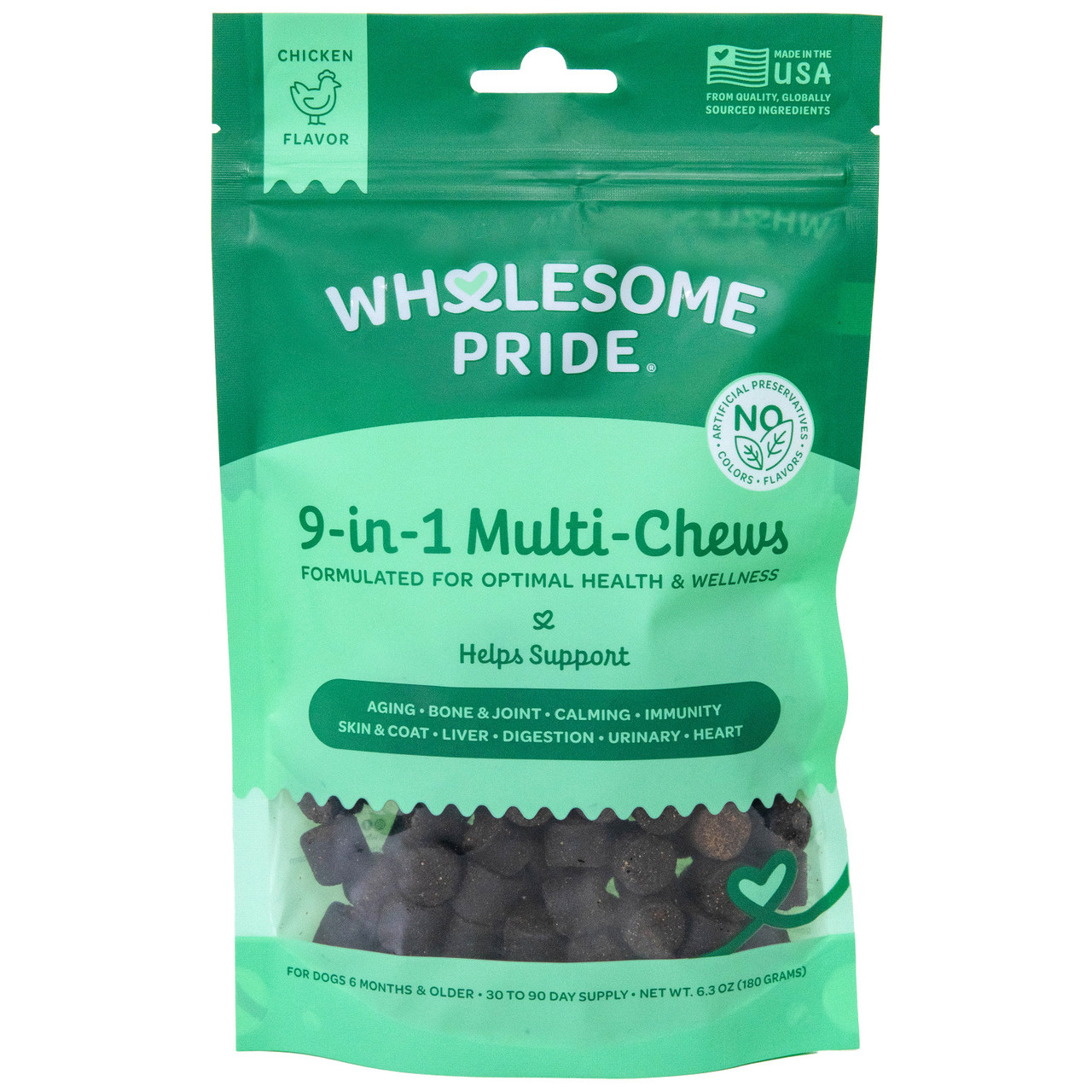 Wholesome Pride 9-in-1 Multi-Chews Supplement for Dogs 6.3oz