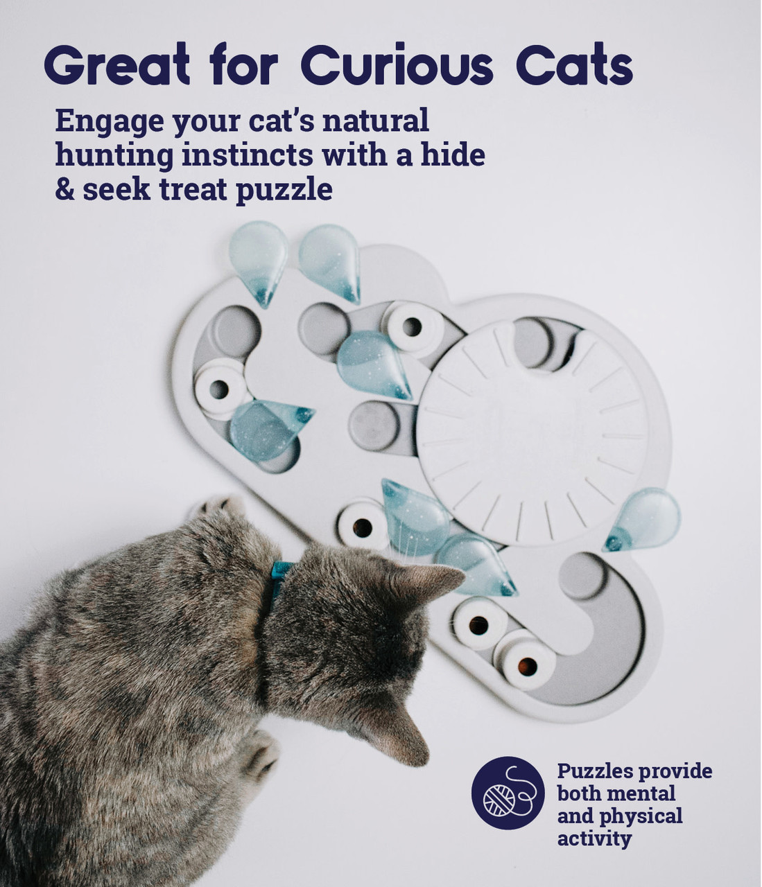 Rainy Day Puzzle & Play Cat Game, White - Image 3