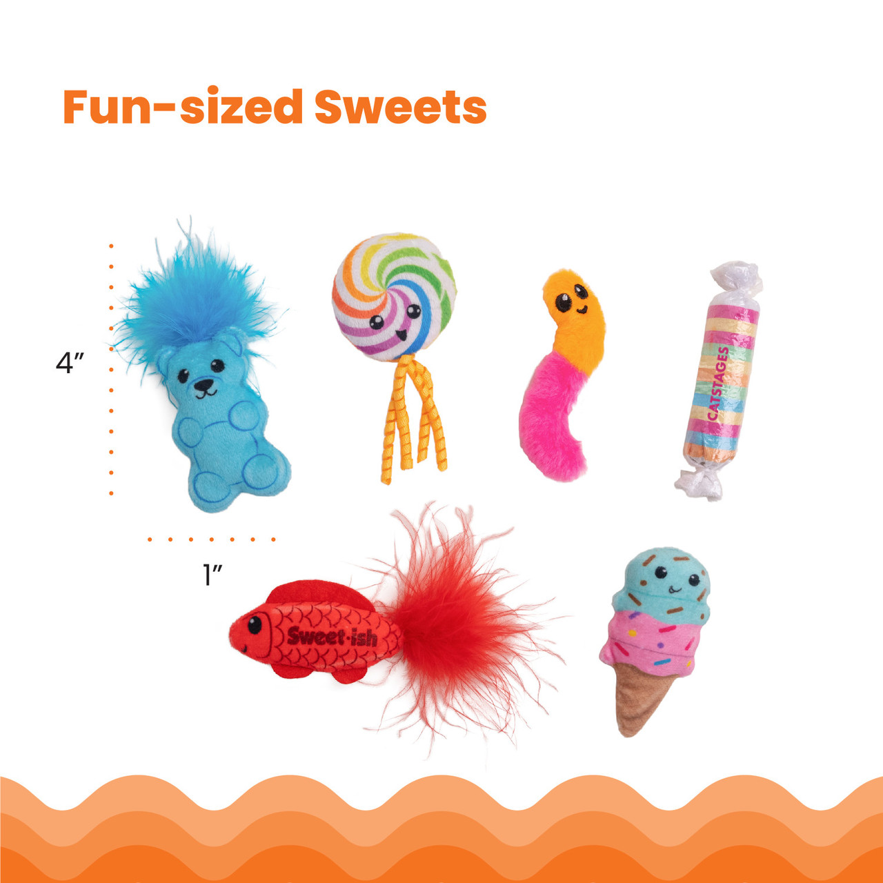 Kitty Sweet Treats Cat Toys - 6 Pack, Multi - Image 5
