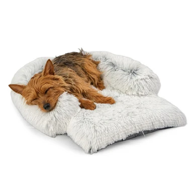 Nap Mat Crate Dog Bed with Bolster, Frost