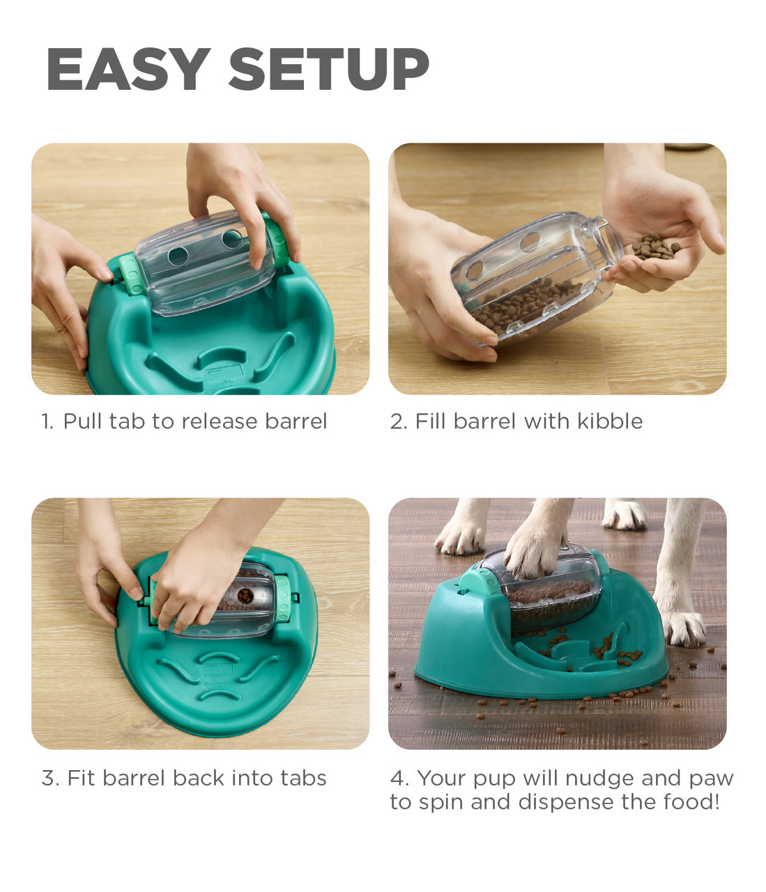 Dog Spin N' Eat Puzzle, Green - Image 4