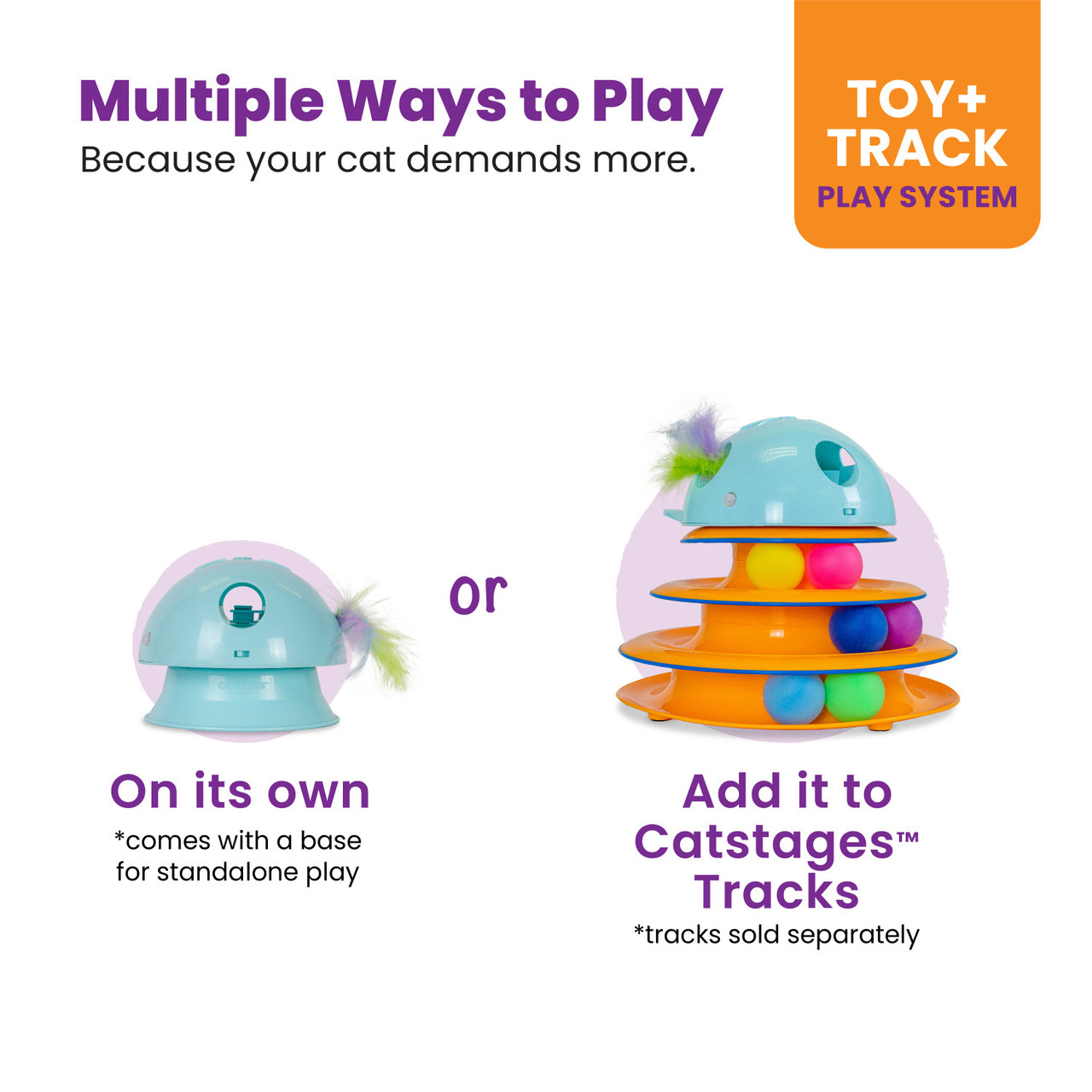 Electronic Dart N' Dash Toy Cat Toy and Cat Ball Track Topper, Blue - Image 4