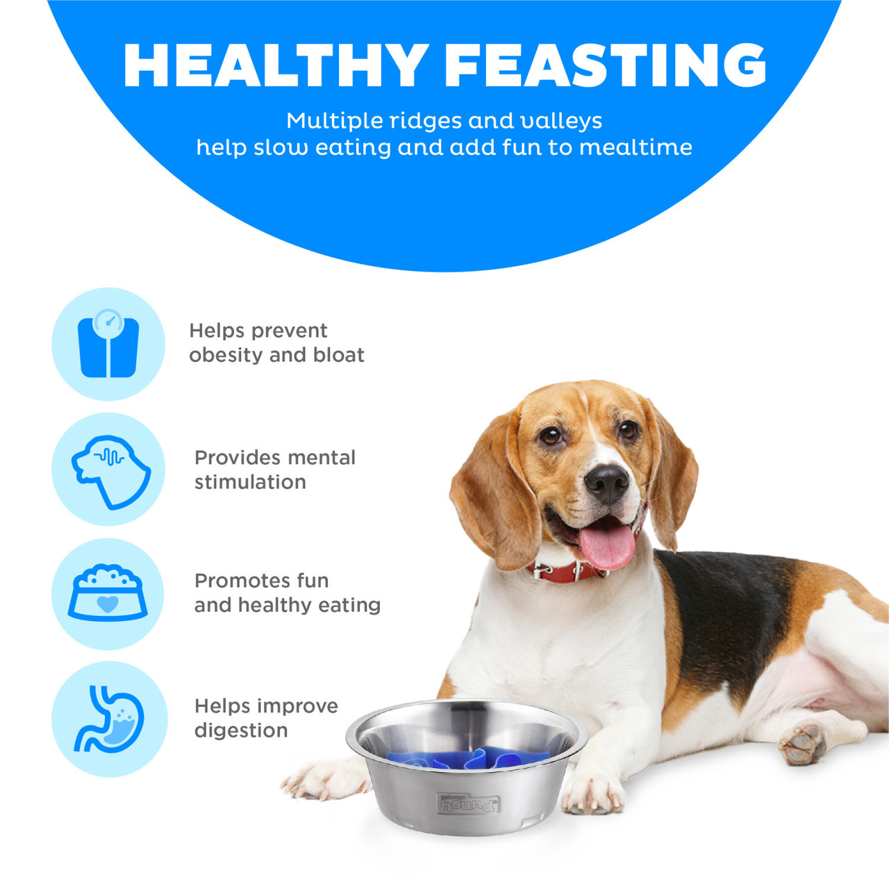 Fun Feeder Stainless Steel Slow Feeder Dog Bowl - Image 4