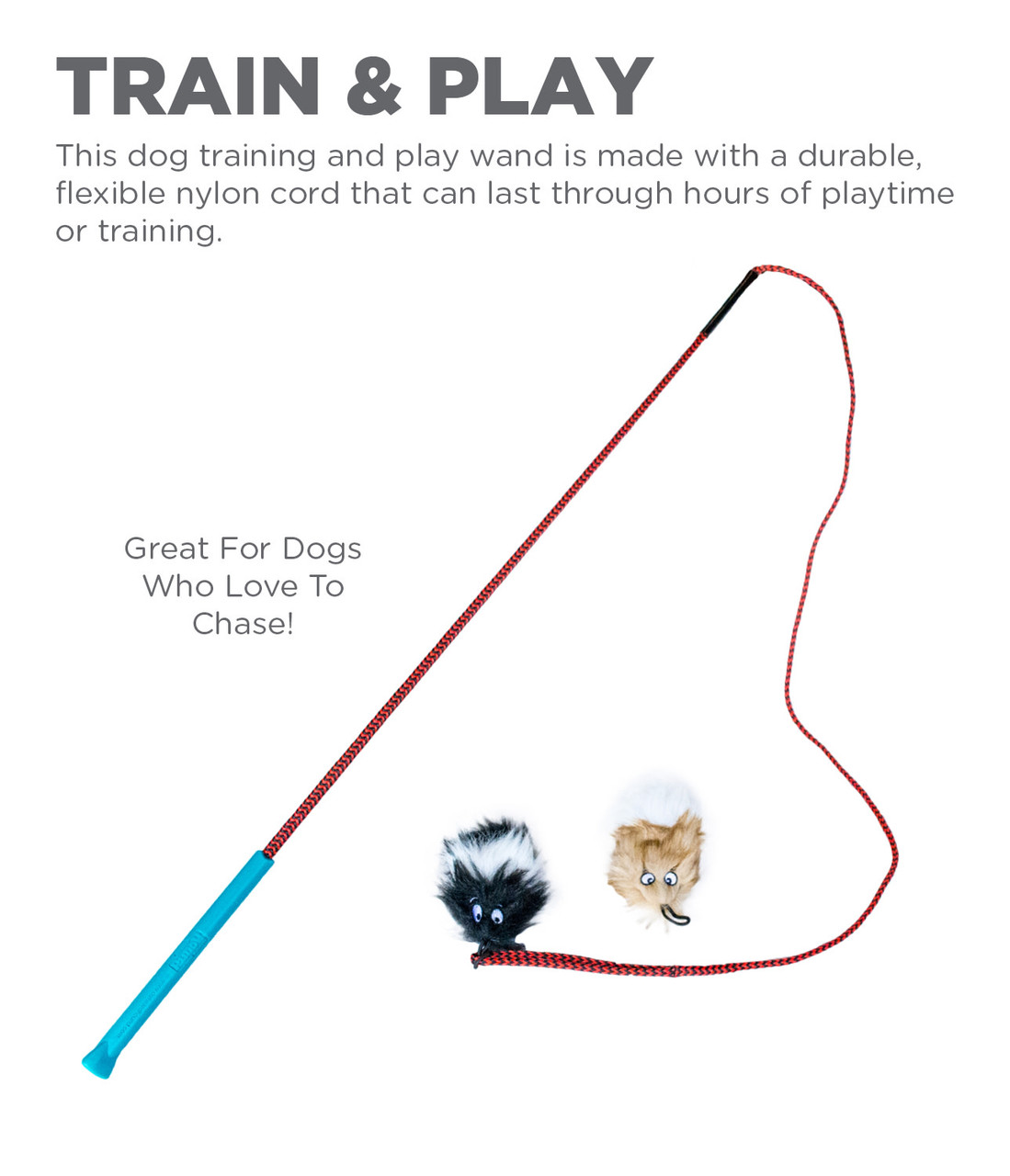 Tail Teaser Dog Wand Lure Toy - Image 2