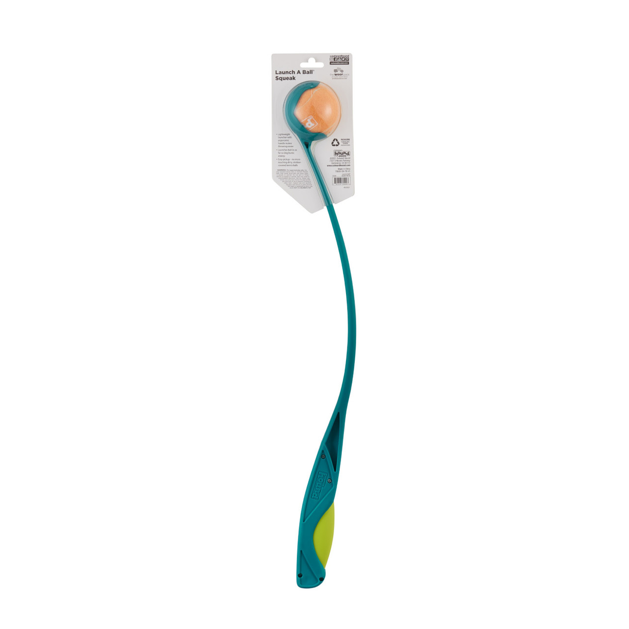 Launch A Ball Squeak Dog Ball Launcher, Turquoise - Image 7