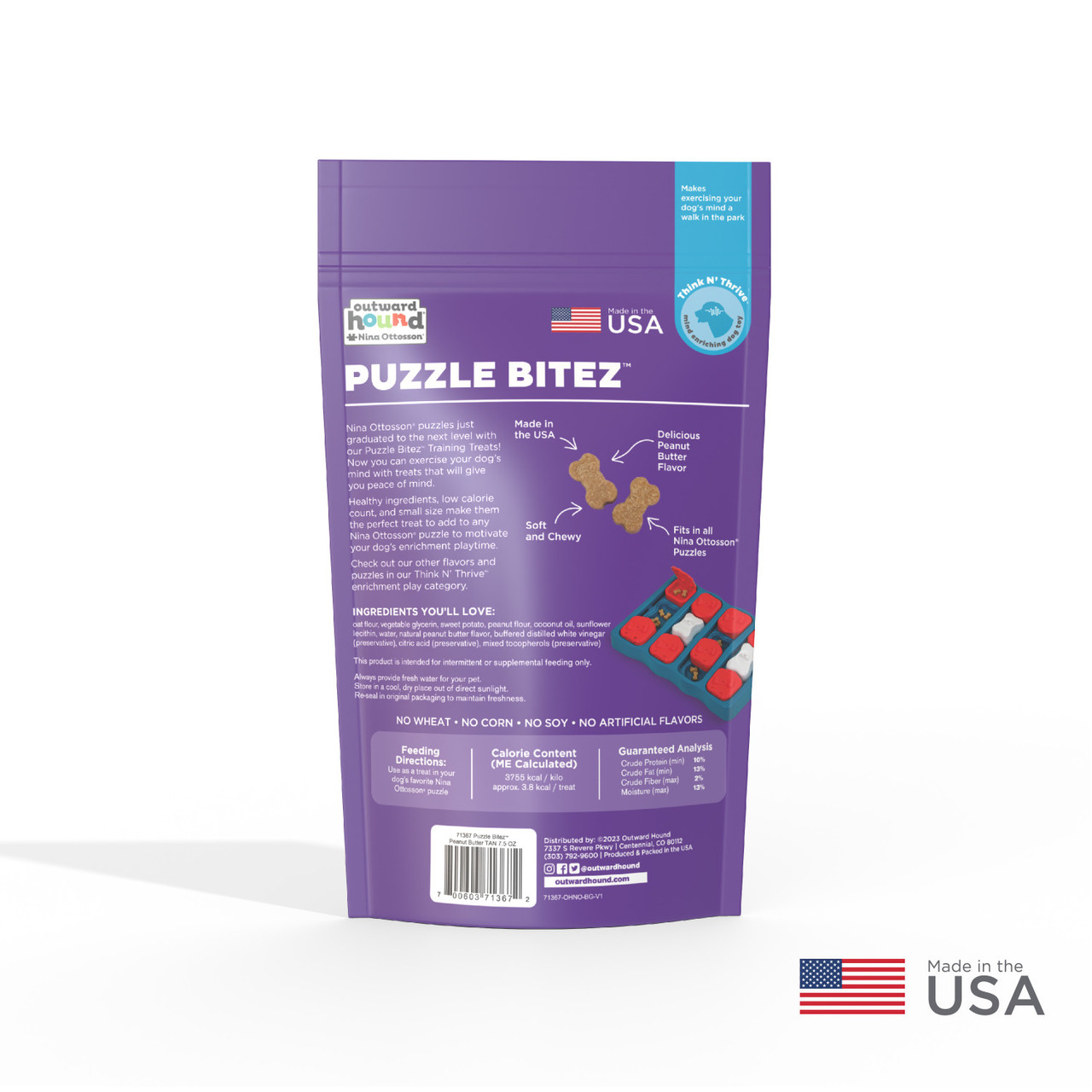 Puzzle Bitez Training Treats for Dogs Peanut Butter Flavor - Image 6