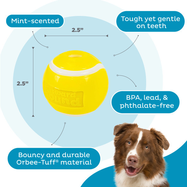 Orbee-Tuff Tennis Ball Treat-Dispensing Dog Chew Toy, Yellow - Image 3