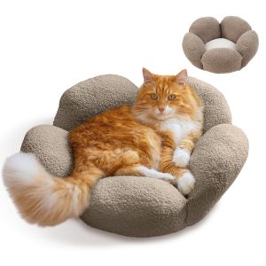 Purrfect Petals Cat Bed Tan