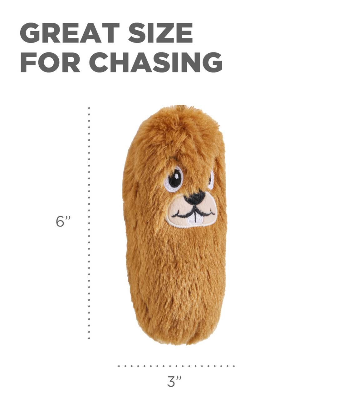 Tail Teaser Wand Replacement Lure, Beaver, Brown - Image 4