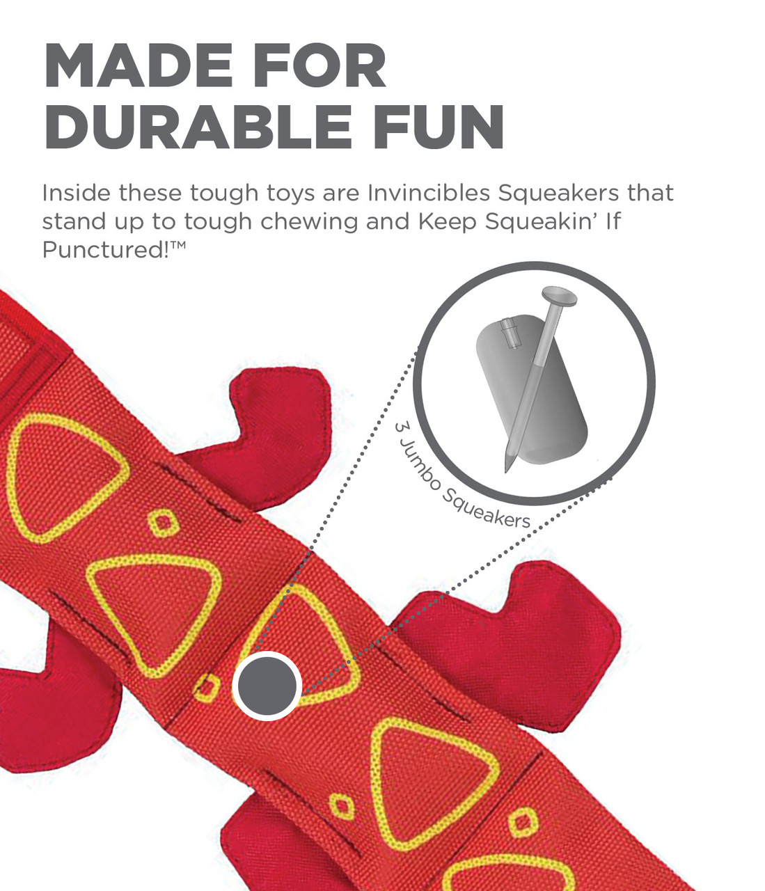 Fire Biterz Lizard Fire Hose Interactive Dog Toy, Large - Image 4