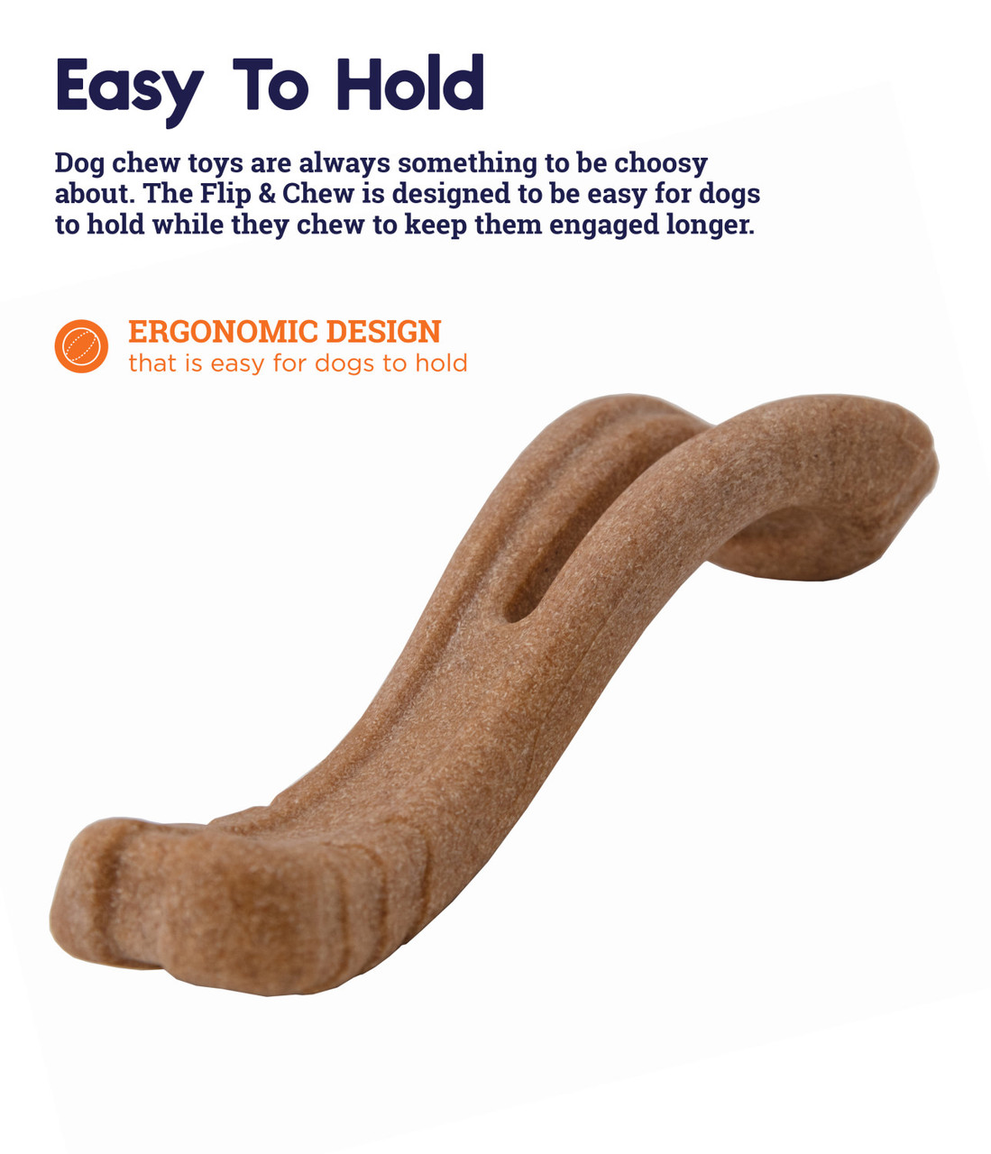 Dogwood Flip and Chew Bone, Brown, Medium - Image 3