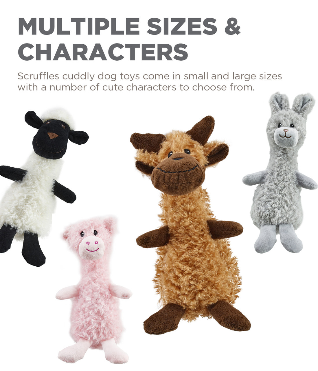 Scruffles Plush Dog Toy, Bunny - Image 11