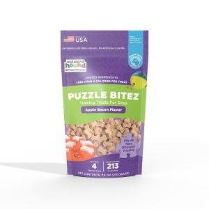 Puzzle Bitez Training Treats for Dogs Apple Bacon Flavor