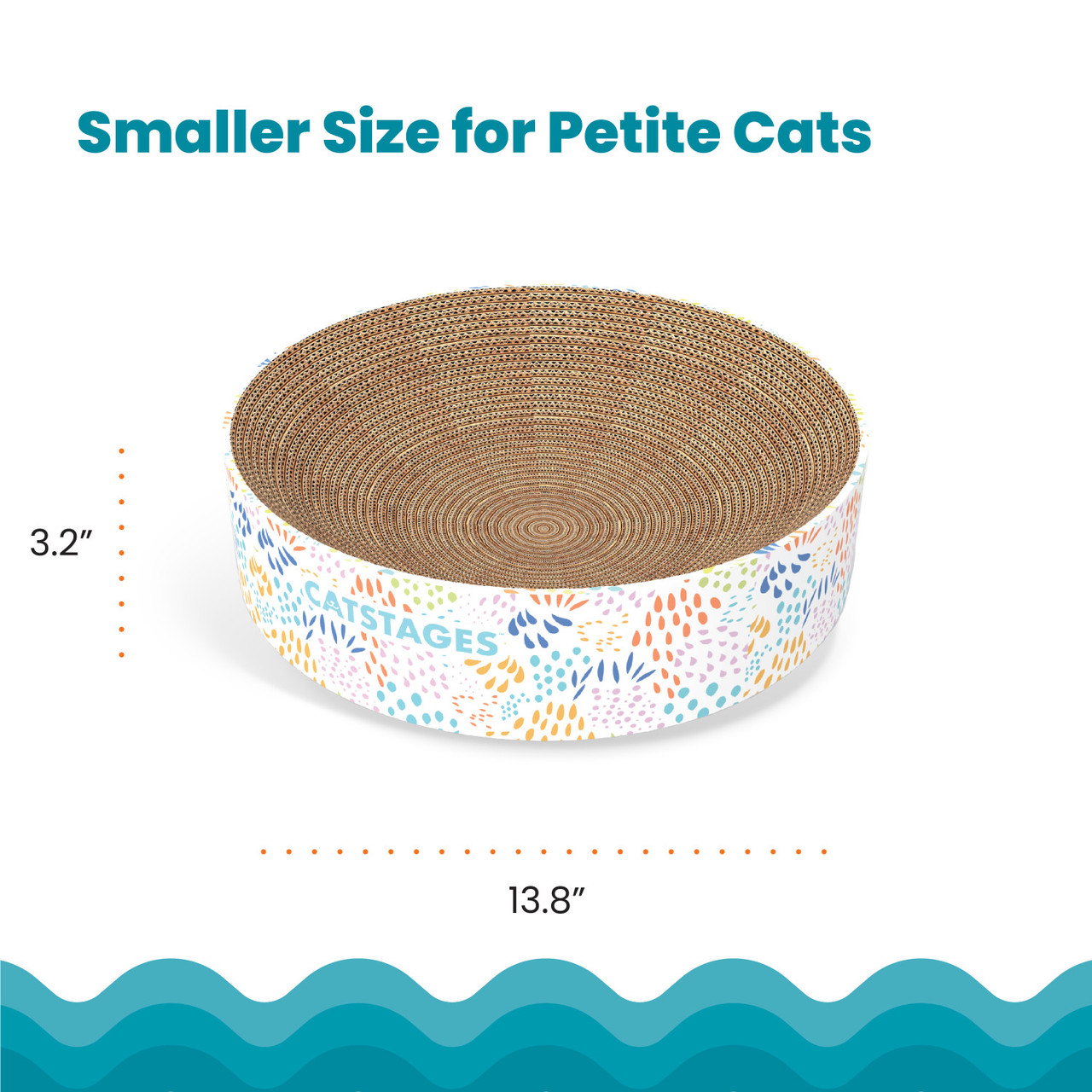 Scratch & Cuddle Corrugated Cat Scratcher and Lounger Bowl for Small Cats, Mlt - Image 3