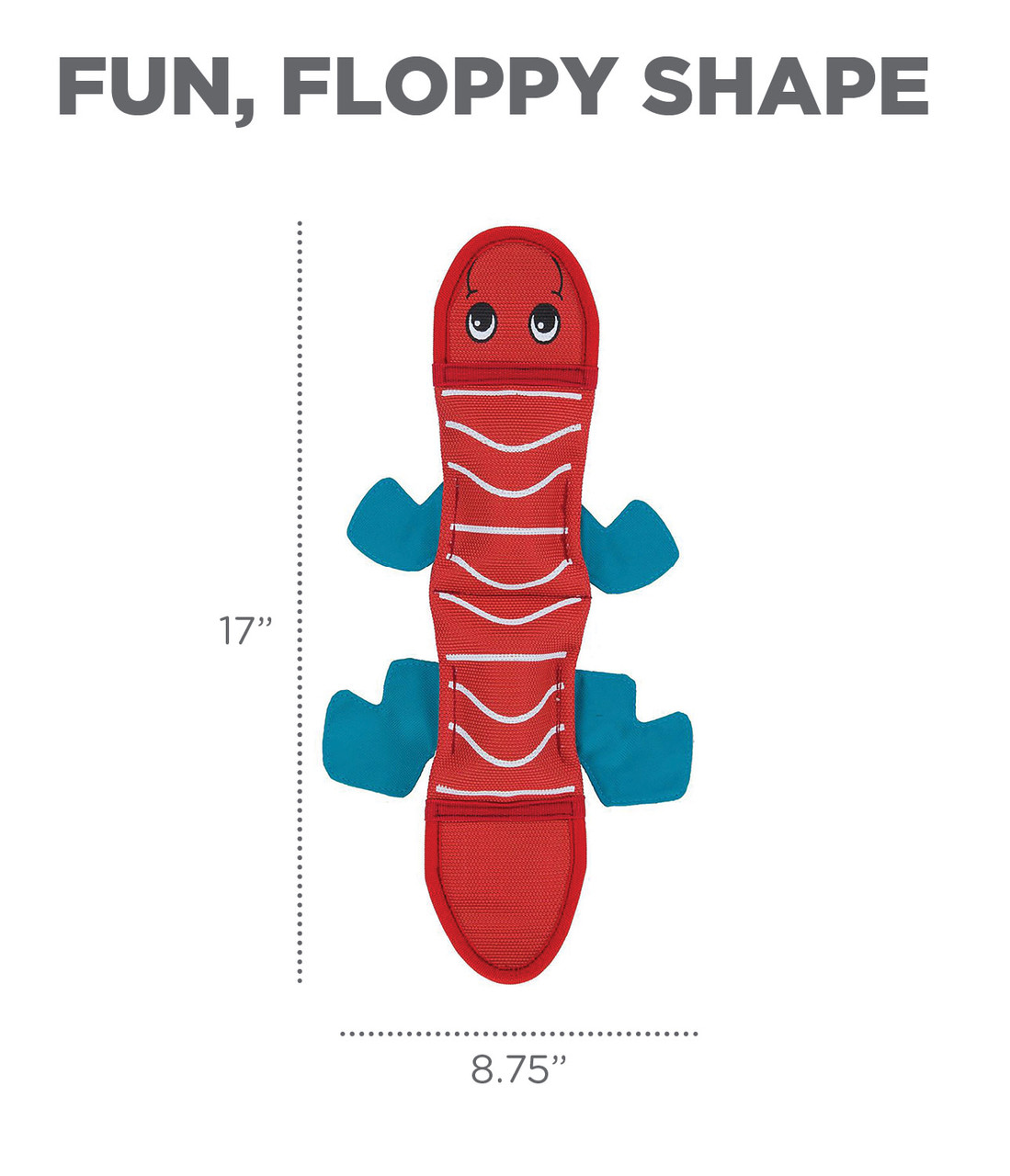 Fire Biterz Lizard Fire Hose Interactive Dog Toy, Medium - Image 5