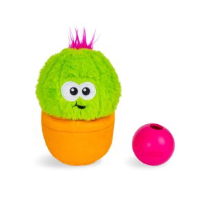 Snack Palz Interactive Plush Dog Puzzle with Treat Ball , Green