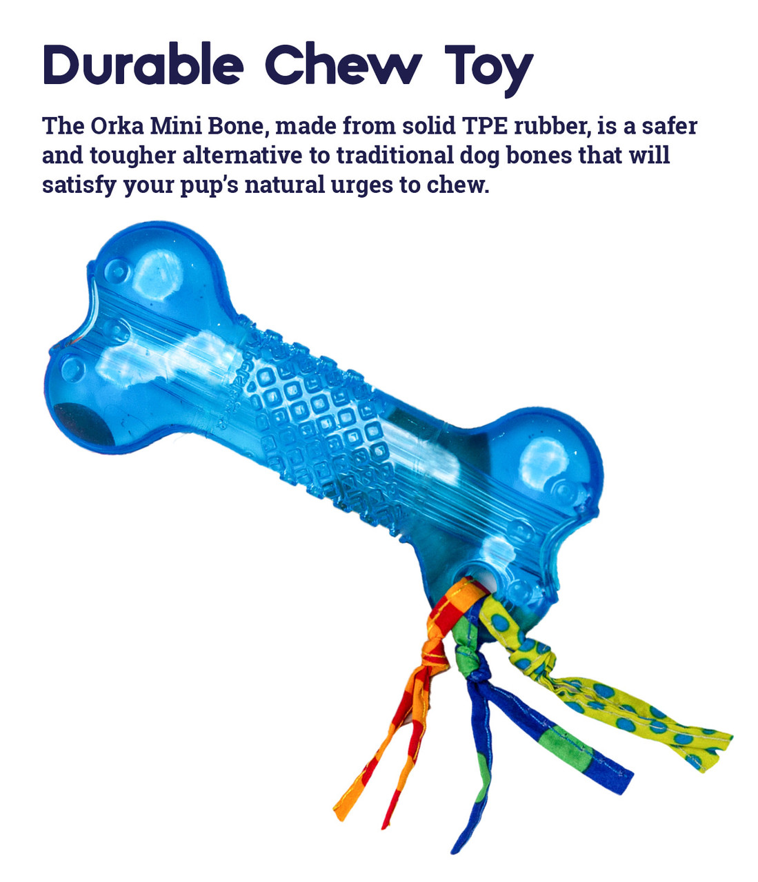 Orka Alternative Dog Chew Toy, Bone - Image 2