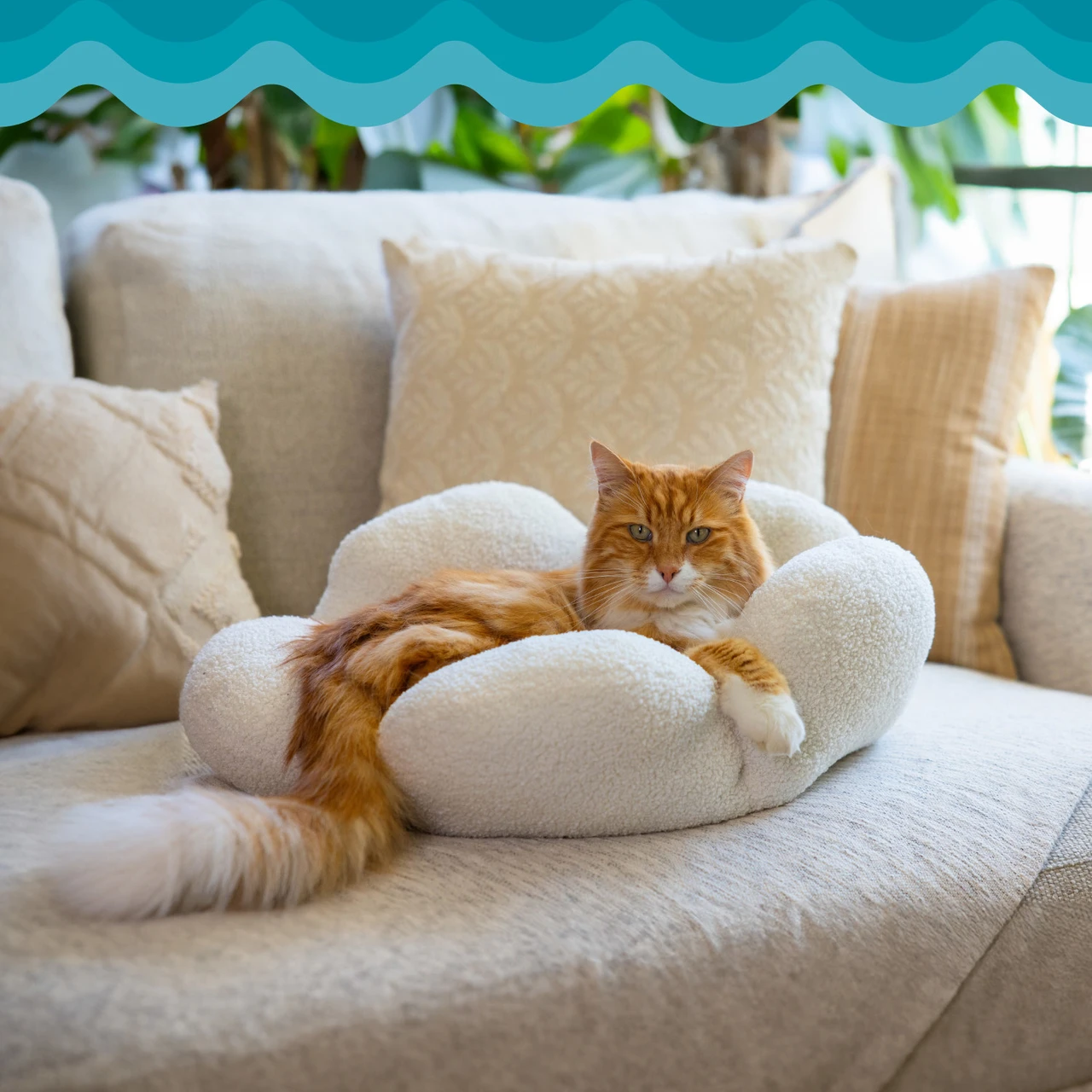 Purrfect Petals Cat Bed - Image 2